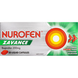 Nurofen Zavance liquid capsules, 200mg ibuprofen, offer rapid pain relief for headaches, muscular pain, and more.