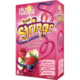 Soft and juicy strawberry fruit snacks made with 65% real fruit juice, perfect for guilt-free snacking.