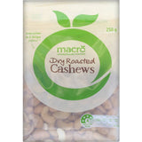 Macro Cashews Dry Roasted: Delicious, nutrient-rich cashews ideal for healthy snacking, perfect for on-the-go or at home.