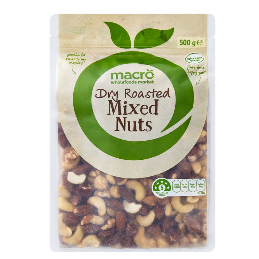 Macro Mixed Nuts Dry Roasted 500g