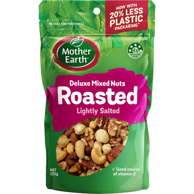 Roasted and salted nut mix featuring cashews, almonds, walnuts, pecans, macadamias, and hazelnuts for a nutritious snack.