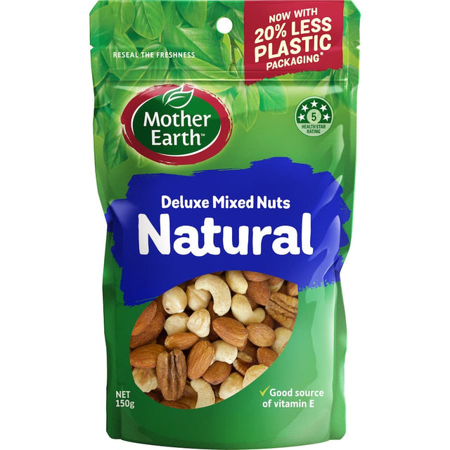 A nutritious blend of cashews, almonds, walnuts, pecans, macadamias, and hazelnuts in a pack for healthy snacking.