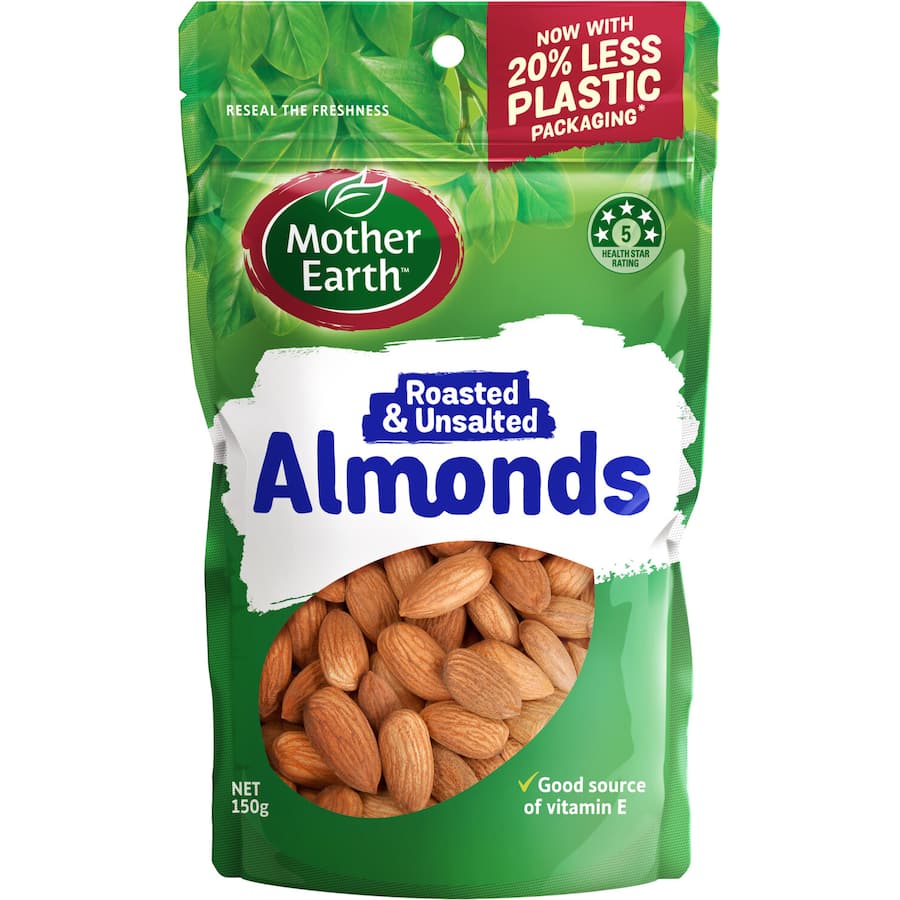 Batch roasted almonds in sunflower oil, offering a crunchy, nutritious snack packed with healthy fats and vitamin E.