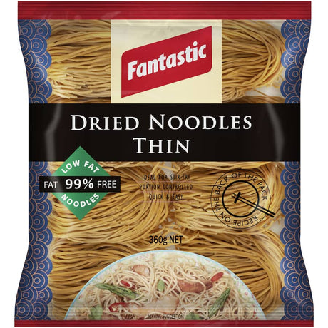 Premium thin dried noodles, perfect for stir-fries and soups, offering a delightful balance of chewiness and softness.