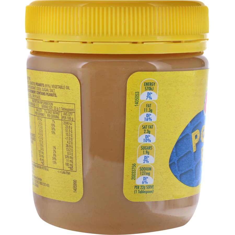 Bega Peanut Butter Smooth jar showcasing creamy, velvety peanut butter made with hi oleic peanuts for superior taste.