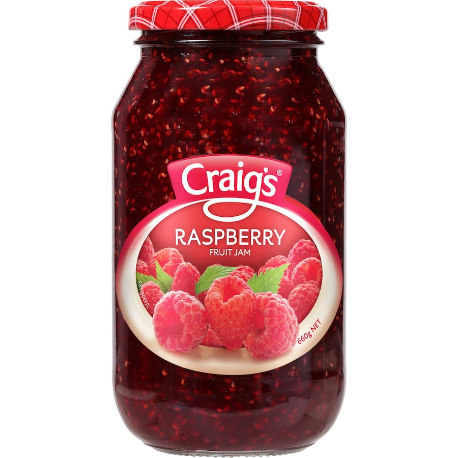 Craigs Fruit Jam Raspberry 660g