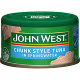 Chunk-style tuna in spring water, rich in omega-3, perfect for salads, wraps, and pasta. A nutritious, versatile meal staple.