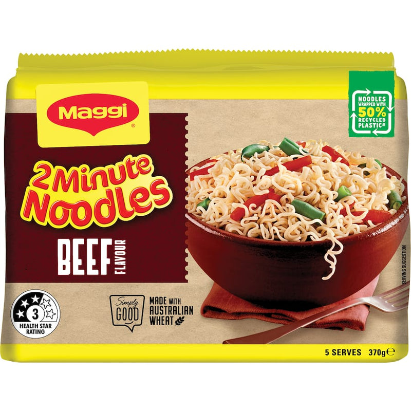 Maggi 2 Minute Instant Noodles Beef Multi Pack