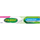 Polident Denture Adhesive Cream Flavour Free ensures secure, all-day hold for comfortable denture wear without food interference.