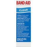 Clear adhesive bandages designed for discreet wound care, featuring Quilt-Aid technology and breathable micro-vents for comfort.