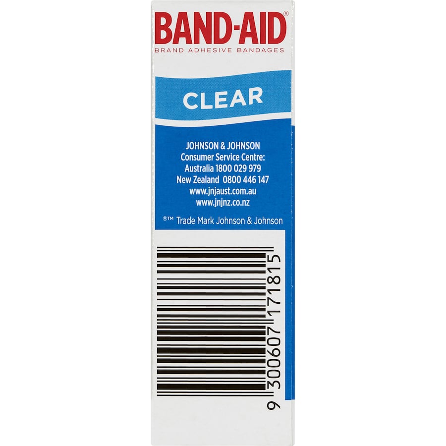 Clear Band Aid Plasters featuring Quilt-Aid technology for discreet, breathable wound care and optimal healing.