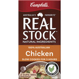 Campbells Real Stock Chicken Stock Liquid, perfect for enhancing soups, risottos, and stir-fries with rich, guilt-free flavor.