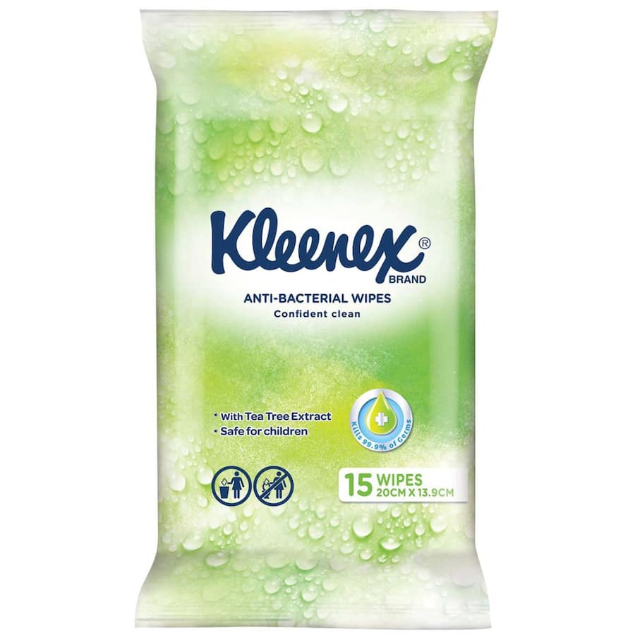 Kleenex Wet Wipes Cleaning Wipes Antibacterial 15pack