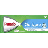 Panadol Optizorb Paracetamol 500mg caplets for fast pain relief, ideal for headaches, toothaches, and cold symptoms.