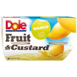 Dole Fruit & Custard snack featuring creamy mango custard in a convenient 492g pack, perfect for healthy on-the-go indulgence.