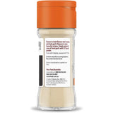 Masterfoods Garlic Powder in a glass shaker jar, delivering robust garlic flavor for enhancing savory dishes.