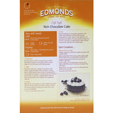 Edmonds Cake Mix for a rich chocolate cake, delivering decadent flavor and moist texture for gourmet home baking.