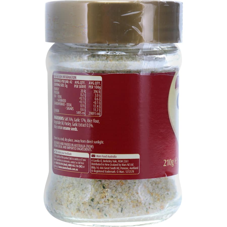 Masterfoods Garlic Salt  Shaker 210g