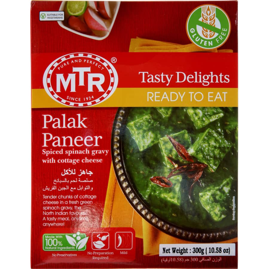 Mtr Indian Palak Paneer, a creamy spinach and paneer dish, offers authentic flavors and quick vegetarian meals.