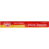 Mtr Indian Palak Paneer, a gluten-free, ready-to-eat vegetarian dish featuring spinach and creamy paneer in aromatic spices.