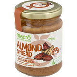 Creamy Macro Nut Butter Spread made from organic almonds, perfect for toast, smoothies, or baking with no additives.