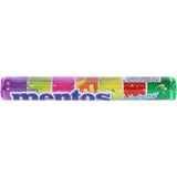 Mentos Sweets Rainbow Roll features chewy fruity candies in vibrant colors, offering delightful flavors like strawberry, cherry, and pineapple.