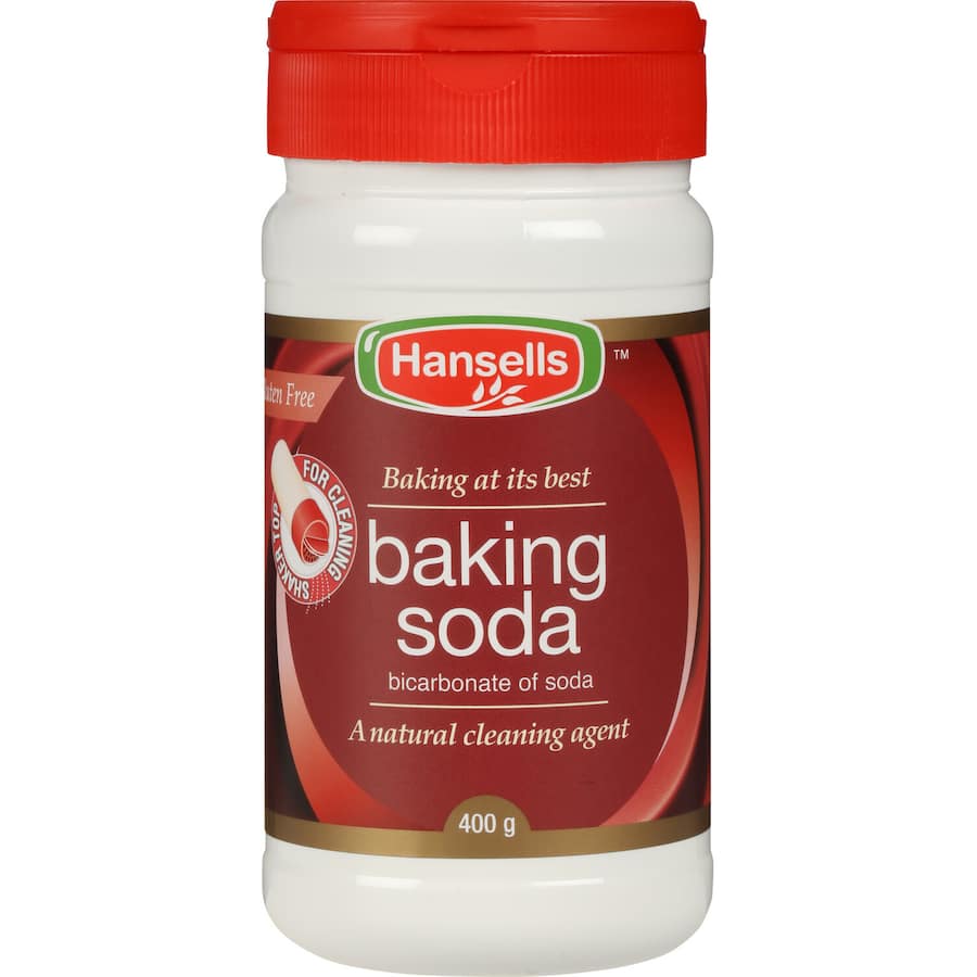 Hansell Baking Soda: premium leavening agent for perfect cakes, cookies, and muffins, packed in a resealable pouch.