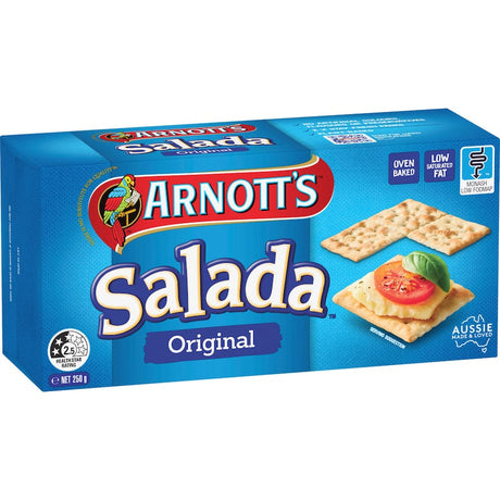 Plain crackers that snap into four pieces, perfect for snacks, meals, or topping with cheese, meats, and spreads.