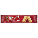 Delicious Arnott's Creme Filled Shortbread cookies with smooth cream filling, perfect for tea time or a sweet treat.