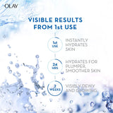 Olay Luminous Gel Moisturiser with Hyaluron and Niacinamide for radiant, hydrated, and plump skin, suitable for all skin types.