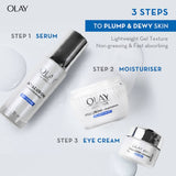 Olay Luminous Gel Moisturiser with Hyaluron and Niacinamide for instant hydration and a radiant, plump complexion.