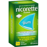 Nicorette Smoking Remedy Icy Mint Gum 4mg aids in quitting smoking with a refreshing icy mint flavor and nicotine relief.