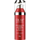 Olay Regenerist Microsculpting Face Cream SPF 30, a rich anti-aging moisturizer that firms, hydrates, and protects skin.