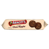 Arnott's Biscuit Chocolate Ripple: crunchy chocolate biscuits perfect for desserts, snacks, or pairing with dips and beverages.