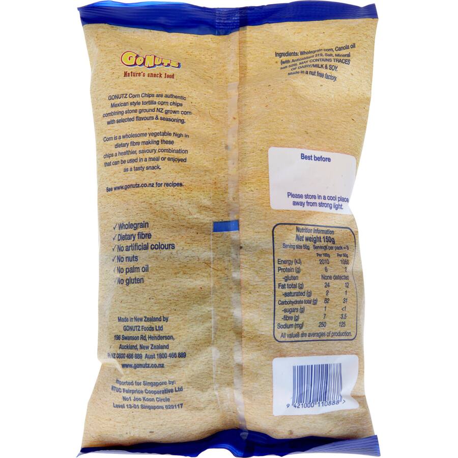 Gonutz Corn Chips Just Salted Gluten Free