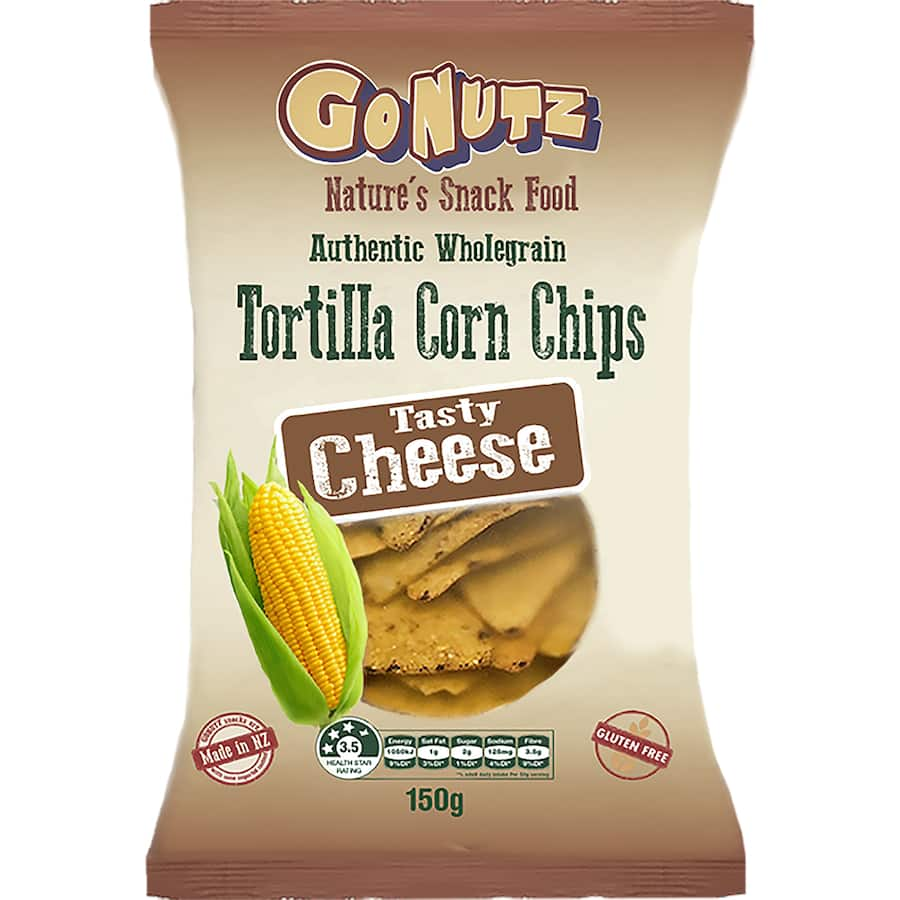 Gonutz Corn Chips Cheese, gluten-free cheesy corn chips, perfect for snacking, parties, and versatile culinary uses.