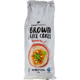 Ceres Organics Brown Rice Cakes with Tamari, light and crunchy, made from organic Thai Jasmine rice, perfect for snacking.