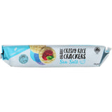 Ceres Organics Sea Salt Rice Crackers in a package, showcasing crispy texture and organic ingredients for healthy snacking.