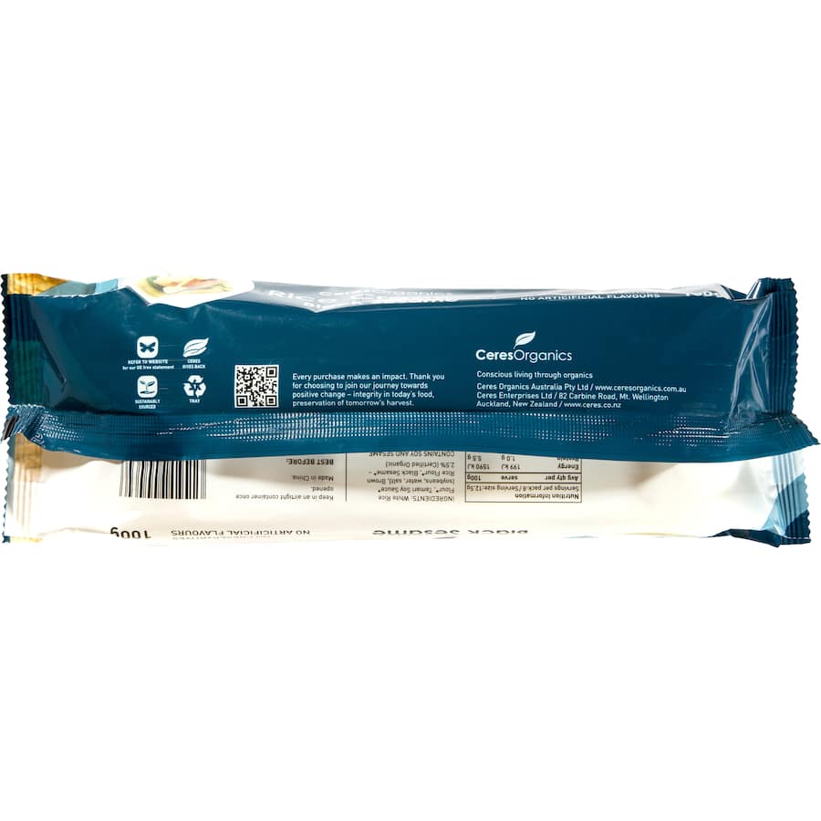 Ceres Organics Rice Crackers Black Sesame