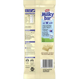 Block of Nestle Milky Bar Chocolate Classic, a creamy white chocolate treat made with real milk, ideal for sharing.