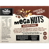 Tasti Mega Nuts Double Choc bars, 6-pack of 40g nut and chocolate snacks, high in protein, gluten-free, perfect for energy.