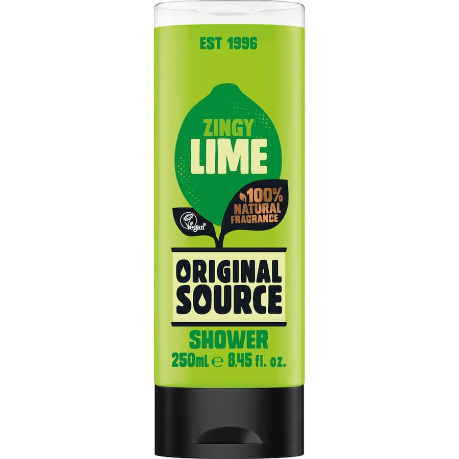 Zesty Original Source Shower Gel Lime with natural extracts for a refreshing and energizing shower experience.