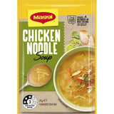 Maggi Chicken Noodle Soup packaged for comfort, featuring hearty noodles and savory chicken flavor for quick meals.