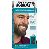 Just For Men Moustache & Beard Colour in Dark Brown - ammonia-free gel for a thicker look, covers greys in 5 minutes.