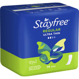 Stayfree Ultra Thin Pads Regular offer ultra-thin, flexible comfort and advanced leakage protection for active women during their period.