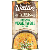 Canned soup featuring a blend of carrots, potatoes, onion, and lentils, infused with aromatic curry spices.