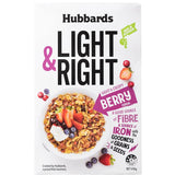 Hubbards Light & Right Cereal Berry Uplift features a blend of cranberries, strawberries, oats, and sunflower seeds for a nutritious breakfast.