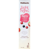 Hubbards Light & Right Cereal with berry flavor, featuring wheat flakes, bran sticks, oats, and sunflower seeds for a nutritious start.