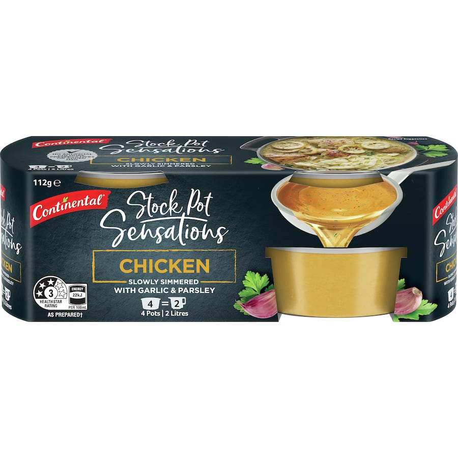 Continental Sensations Chicken Stock Pot offers rich, homemade flavor for soups, stews, risottos, and more, without artificial additives.