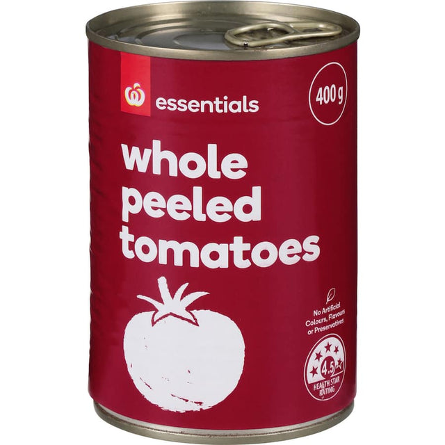 Whole peeled tomatoes packed at peak freshness, ideal for enhancing pasta sauces, casseroles, and soups without artificial additives.